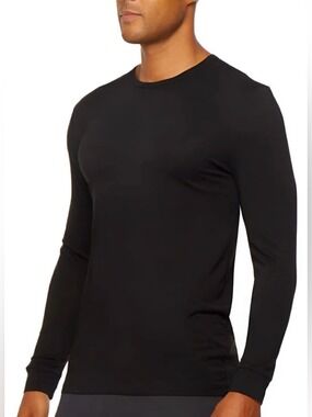 32 Degrees Men's Black Long-Sleeve Crew Neck Base Layer